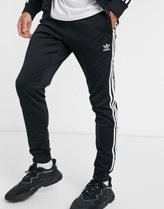Черные джоггеры с тремя полосками adidas Originals adicolor Superstar-Черный цвет