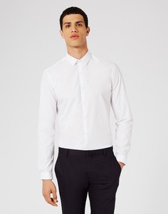 Строгая узкая рубашка белого цвета Topman-Белый