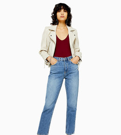 Яркие выбеленные джинсы Topshop Tall Editor-Голубой