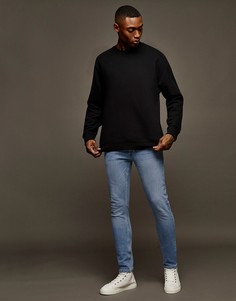 Светлые эластичные зауженные джинсы Topman-Голубой