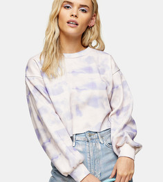 Многоцветный укороченный свитшот Topshop Petite