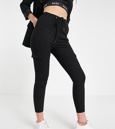 Черные зауженные брюки карго Parisian Tall-Черный цвет