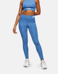 Синие спортивные леггинсы Topshop Active-Коричневый цвет
