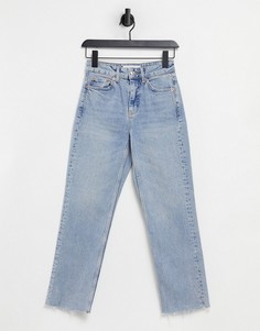 Прямые выбеленные джинсы Topshop-Голубой