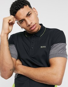Футболка-поло BOSS Athleisure Paule-Черный цвет
