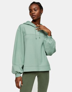 Зеленый oversized-худи со вставками Topshop-Зеленый цвет