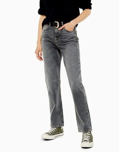 Серые джинсы прямого кроя Topshop-Серый