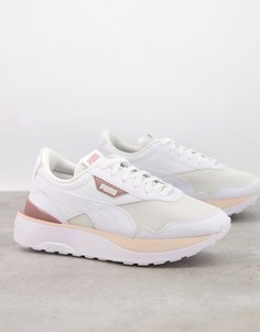 Бело-розовые кроссовки Puma Cruise Rider-Белый
