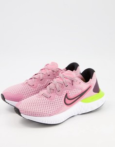 Розовые кроссовки Nike Running Renew Run 2-Розовый