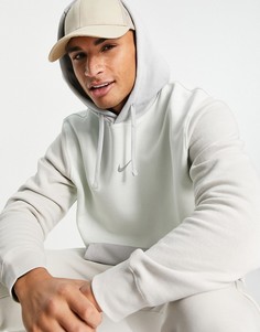 Худи светло-зеленого других цветов в стиле колор-блок Nike-Зеленый цвет