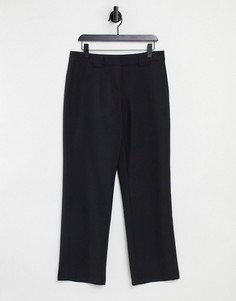 Черные широкие брюки строгого кроя Y.A.S-Черный цвет