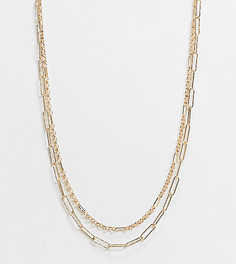 Двухъярусное ожерелье золотистого цвета Reclaimed Vintage Inspired-Золотистый