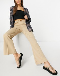 Расклешенные классические брюки с высокой талией от комплекта Fashion Union-Нейтральный