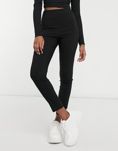 Черные леггинсы из бенгалина Miss Selfridge-Черный