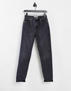 Черные выбеленные джинсы в винтажном стиле Topshop-Черный цвет