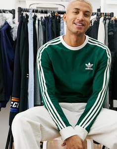 Зеленый лонгслив adidas Originals