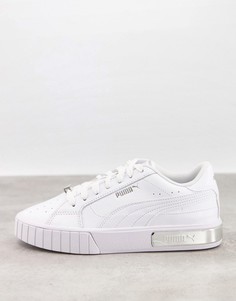 Кроссовки белого и серебристого цвета Puma Cali Star-Белый