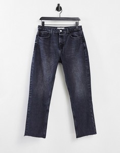 Черные джинсы прямого кроя Topshop-Черный цвет