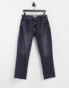 Черные джинсы прямого кроя Topshop-Черный цвет