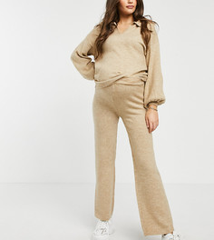 Широкие трикотажные брюки бежевого цвета (от комплекта) ASOS DESIGN Maternity-Нейтральный