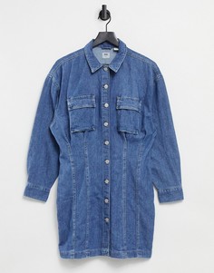 Синее джинсовое платье-рубашка в утилитарном стиле Levis-Голубой Levis®