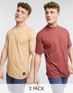 Набор футболок рыжего и коричневого цветов Native Youth-Многоцветный