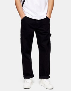 Черные рабочие джинсы Topman-Черный цвет