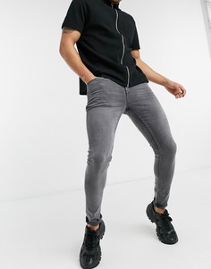 Черные выбеленные джинсы скинни в винтажном стиле ASOS DESIGN-Черный цвет