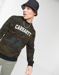 Свитшот с логотипом и круглым вырезом Carhartt WIP-Зеленый цвет