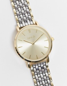 Часы с двухцветным браслетом Anaii-Серебристый