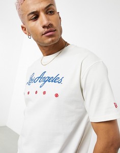 Белая oversized-футболка New Era MLB LA Dodgers-Белый