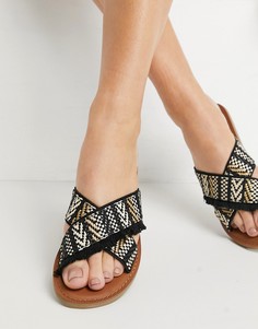 Черные сандалии Toms viv-Многоцветный