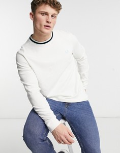 Белая футболка с двойным кантом Fred Perry-Белый