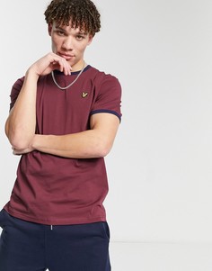 Бордовая футболка с окантовкой Lyle & Scott-Красный