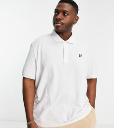 Белая эластичная футболка-поло узкого кроя Lyle & Scott Plus-Белый