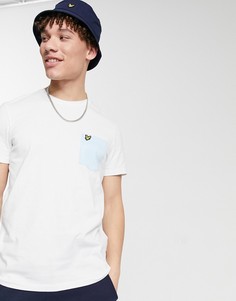 Белая футболка с контрастным карманом Lyle & Scott-Белый
