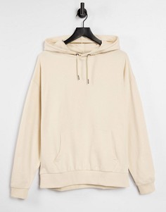 Светло-бежевый худи бойфренда из органического хлопка в стиле oversized ASOS DESIGN-Нейтральный