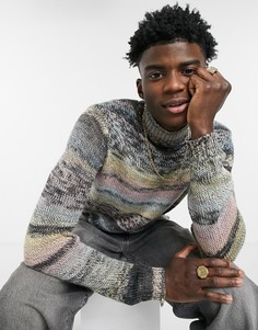 Водолазка из меланжевой пряжи ASOS DESIGN-Многоцветный