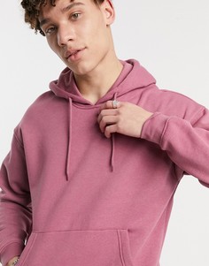 Розовый худи с заниженной линией плеч Jack & Jones Originals-Фиолетовый цвет