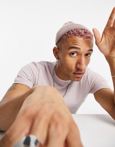 Розовая шапка-бини ASOS DESIGN-Розовый цвет