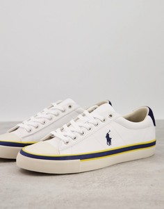 Белые кроссовки из парусины с логотипом Polo Ralph Lauren-Белый
