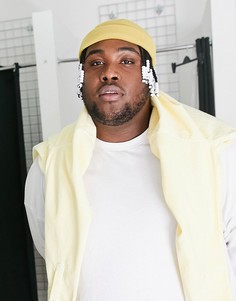 Темно-бежевая маленькая шапка-бини ASOS DESIGN-Нейтральный