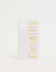 Сиреневый чехол для iPhone 11 с надписью "Empathy" Monki-Фиолетовый цвет