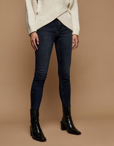 Зауженные джинсы иссиня-черного цвета Topshop Jamie-Голубой