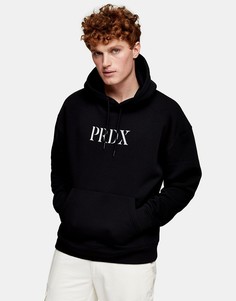 Худи черного цвета с принтом "PRDX" Topman-Черный цвет
