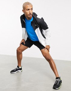 Черно-белая куртка с капюшоном и принтом Puma Running-Белый