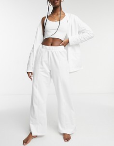 Брюки с широкими штанинами от комплекта для дома ASOS DESIGN-Белый