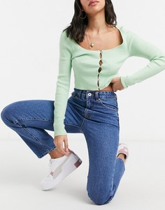 Синие джинсы в винтажном стиле Cotton:On-Голубой