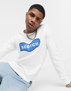 Свитшот круглым вырезом Scotch & Soda-Белый