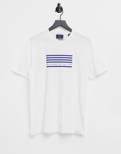Футболка из переработанных материалов с оригинальным принтом Scotch & Soda-Белый